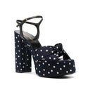 Saint Laurent Bianca Polka Dot Sandals