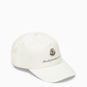 Moncler White Baseball Cap With Logo