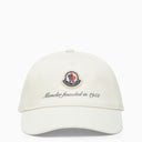Moncler White Baseball Cap With Logo