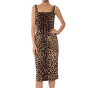 Vestido impreso de leopardo de Dolce & Gabbana