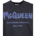 Sparatura del logo di cotone Alexander McQueen