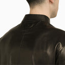 Salvatore Santoro Black Slim Leather Jacket - Balardi