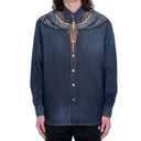 Marcelo Burlon County Of Milan Marcelo Burlon Grizzy Wings Denim Shirt