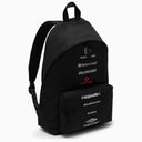 Balenciaga Black Recycled Nylon Explorer Backpack With Logos