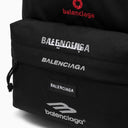 Balenciaga Black Recycled Nylon Explorer Backpack With Logos