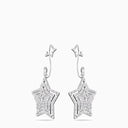 Swarovski Silver Star Clip Earrings - Balardi