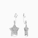 Swarovski Silver Star Clip Earrings - Balardi
