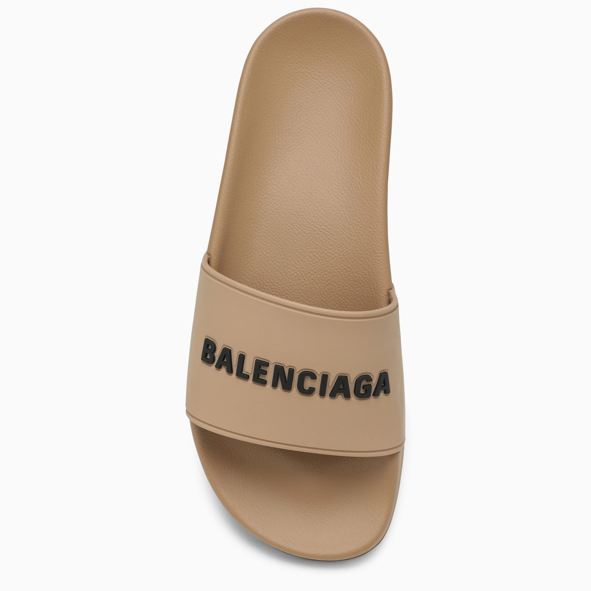 Balenciaga Beige Rubber Slide Sandals | Balardi