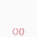 Swarovski Pink Matrix Hoop Earrings - Balardi