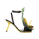 Loewe Petal Monstera Leather Sandals