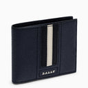 Bally New Blue Lettering Tsp Billfold Wallet