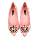 Dolce & Gabbana Crystal Embellished Suede Pumps