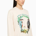 Stella Mc Cartney Beige Sweatshirt With Embroidery - Balardi