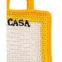 Casablanca Logo Cotton Crochet Tote Bag