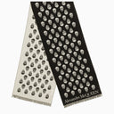 Alexander Mc Queen Black/Ivory Skull Scarf - Balardi