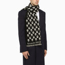 Alexander Mc Queen Black/Ivory Skull Scarf - Balardi