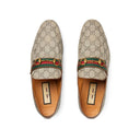 Gucci Leather Monogram Loafers