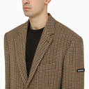 Balenciaga Beige Houndstooth Single Breasted Jacket
