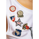 Balmain Printed Cotton Cropped T Shirt