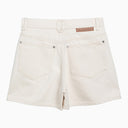 Stella Mc Cartney Cotton écru Shorts With Laces