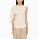 Stella mc cartney tiza de color un hombro suéter viscosa