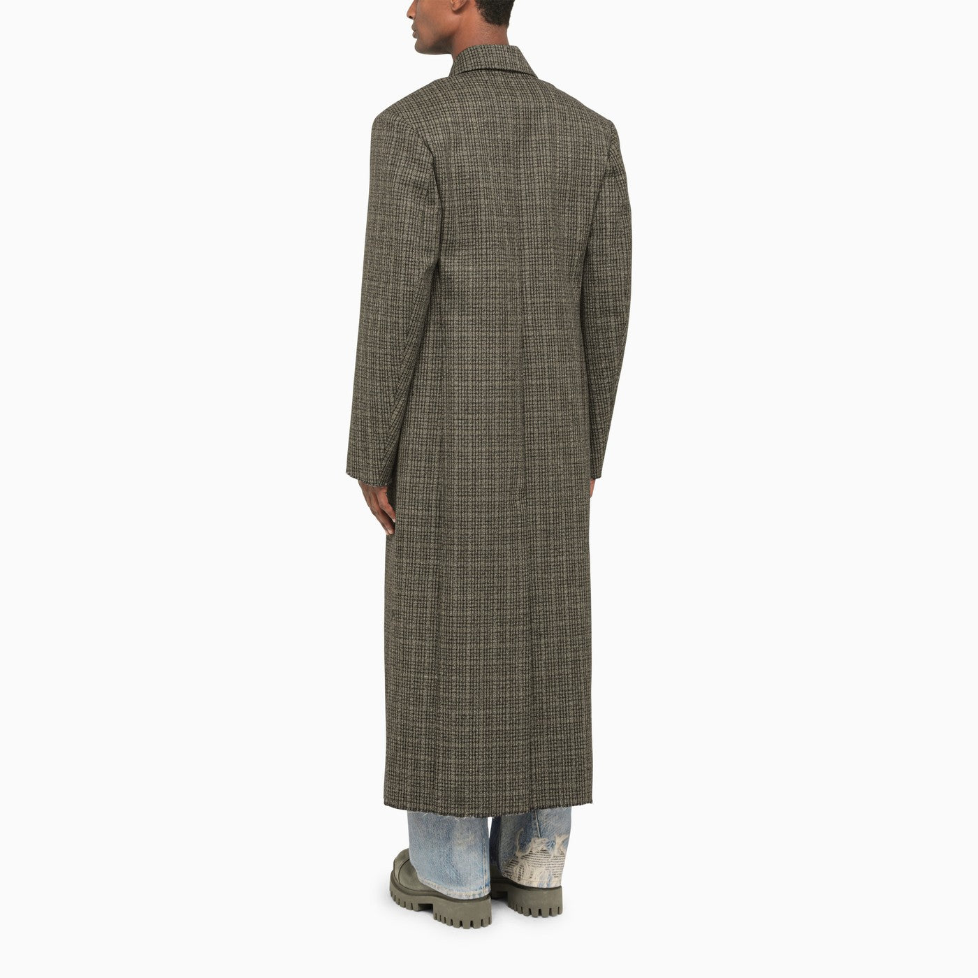 BALENCIAGA Houndstooth Virgin WoolBlend Coat for Men  MR PORTER