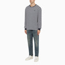Polo Ralph Lauren White/Navy Striped Crew Neck T Shirt