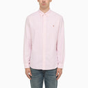 Polo Ralph Lauren roze/wit gestreepte katoenen shirt