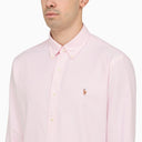 Polo Ralph Lauren roze/wit gestreepte katoenen shirt