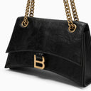 Balenciaga Small Black Leather Crush Bag