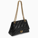 Balenciaga Crush Medium Bag With Black Quilted Chain