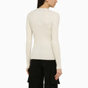 Canada Goose White Rib Knitted Sweater In Wool