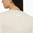 Canada Goose White Rib Knitted Sweater In Wool