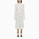 Balenciaga Hand Drawn Polka Dot White Dress - Balardi