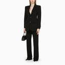 Balenciaga Black Pinstripe Structured Jacket - Balardi