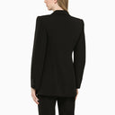 Balenciaga Black Pinstripe Structured Jacket - Balardi