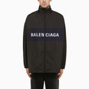 Balenciaga Lightweight Black Nylon Jacket With Logo