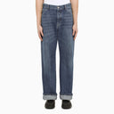 Alexander Mc Queen Loose Blue Cotton Jeans - Balardi