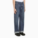 Alexander Mc Queen Loose Blue Cotton Jeans - Balardi