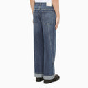 Alexander Mc Queen Loose Blue Cotton Jeans - Balardi