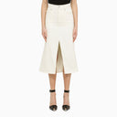 Alexander Mc Queen Ivory Denim Pencil Skirt - Balardi
