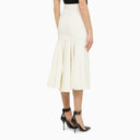 Alexander Mc Queen Ivory Denim Pencil Skirt - Balardi