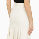 Alexander Mc Queen Ivory Denim Pencil Skirt - Balardi