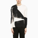 Alexander Mc Queen Black/White Crew Neck Jersey - Balardi
