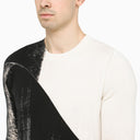 Alexander Mc Queen Black/White Crew Neck Jersey - Balardi