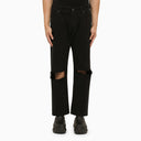 Balenciaga Black Cropped Jeans With Wear - Balardi