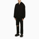 Balenciaga Black Cropped Jeans With Wear - Balardi