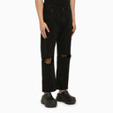 Balenciaga Black Cropped Jeans With Wear - Balardi