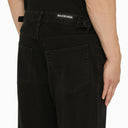 Balenciaga Black Cropped Jeans With Wear - Balardi
