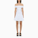 Alexander Mc Queen White Short Dress With Cut Out - Balardi